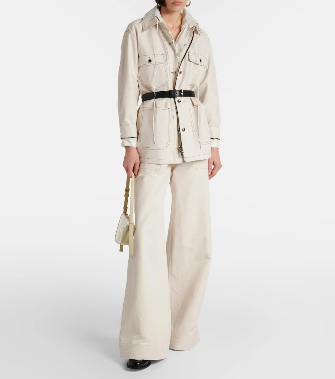 Max Mara - Oboli cotton and linen wide-leg pants
