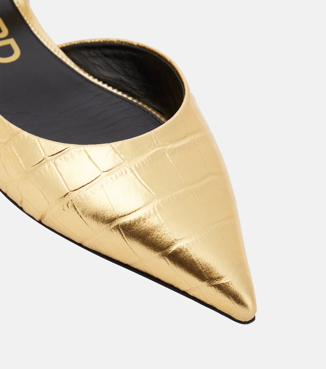 Tom Ford - Padlock croc-effect ballet flats