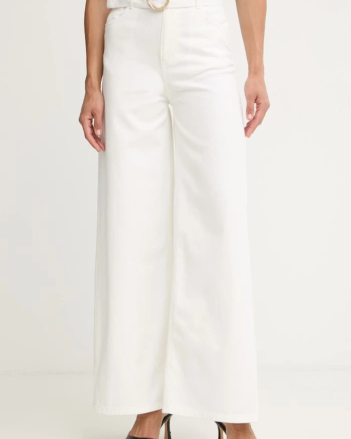 Twinset wide leg kadın jean pantolon