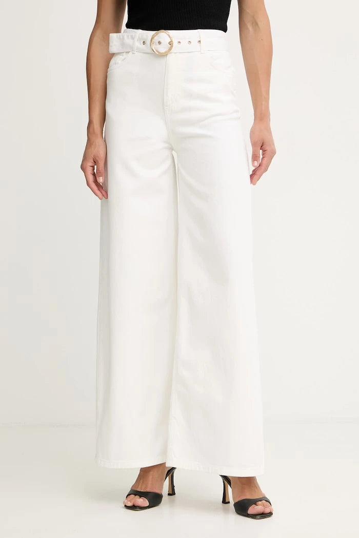 Twinset wide leg kadın jean pantolon