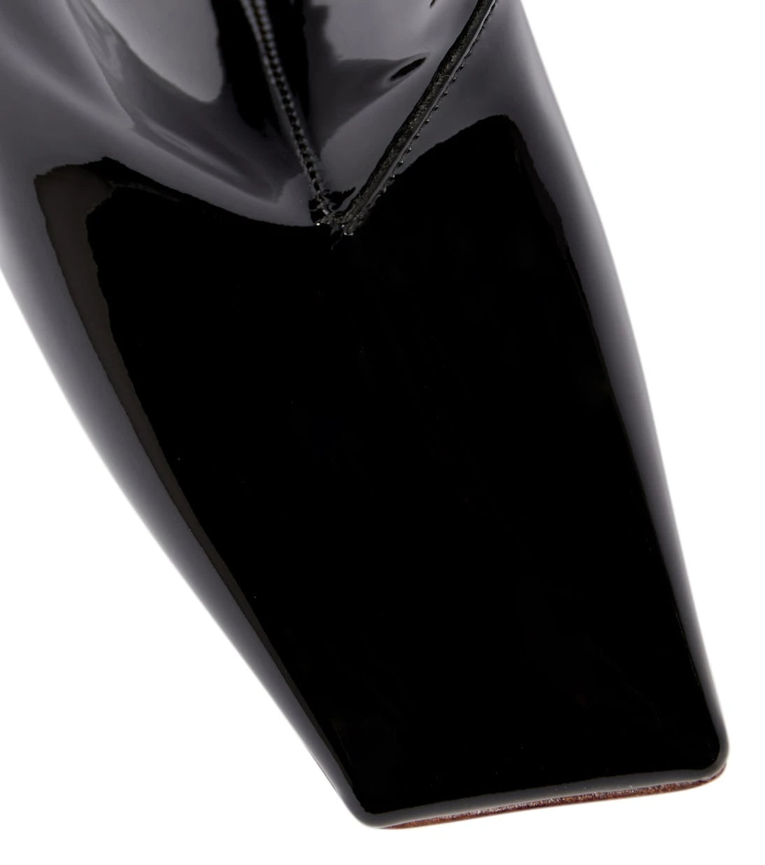 Vetements - Boomerang leather over-the-knee boots