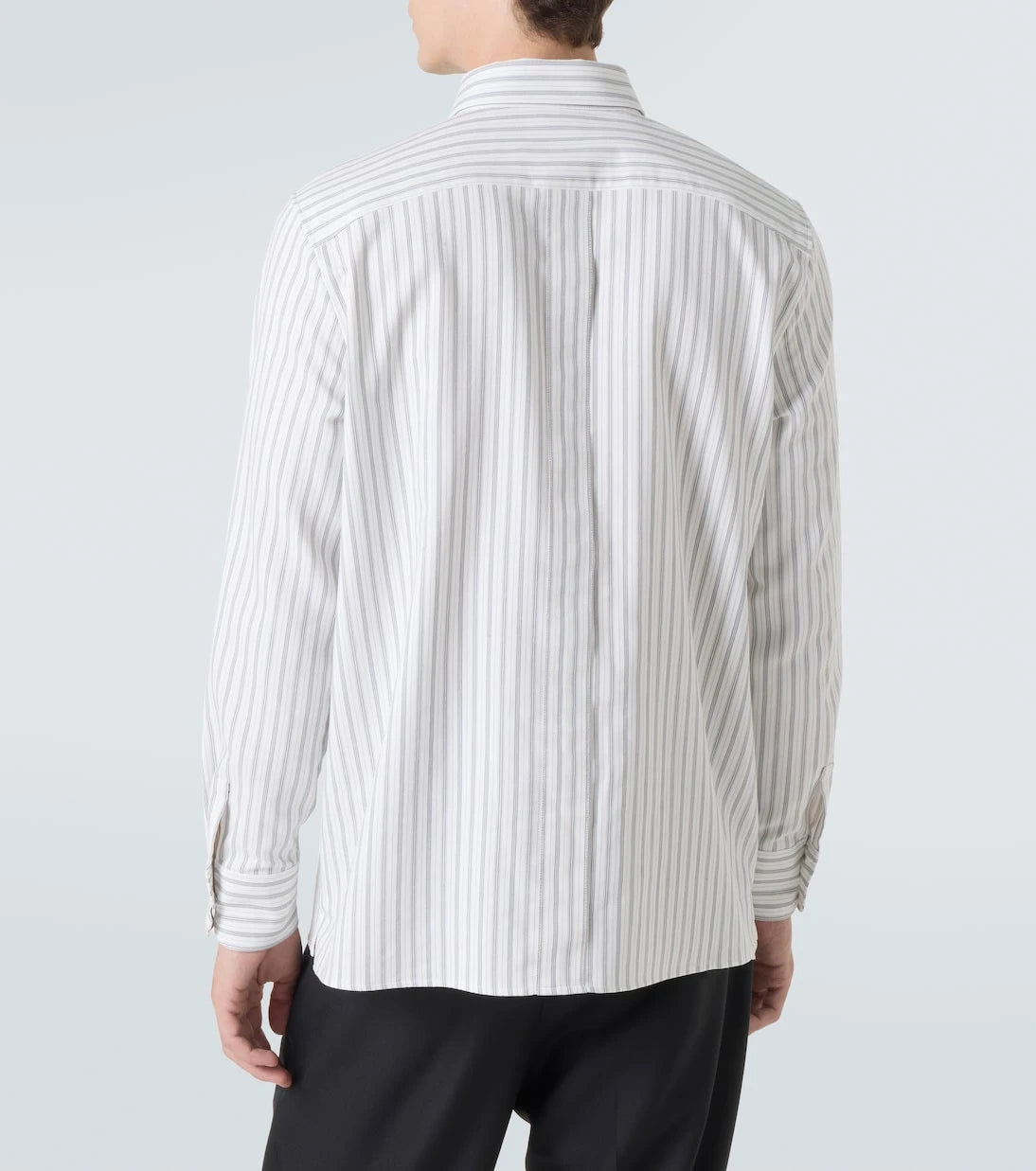 Saint Laurent - Cassandre striped cotton poplin shirt