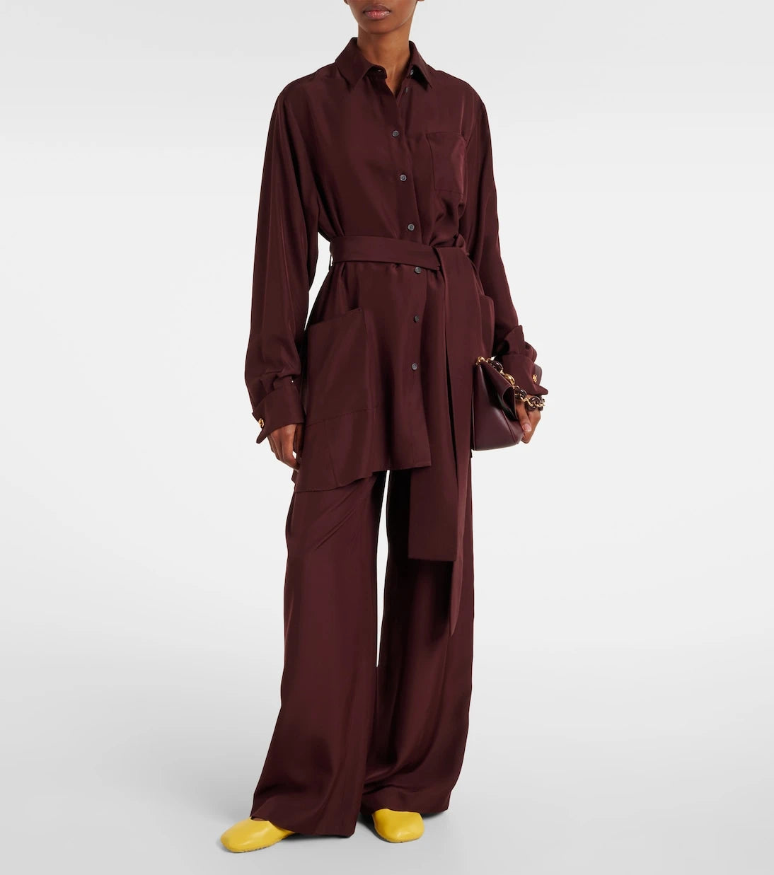 Loewe - Belted silk blouse