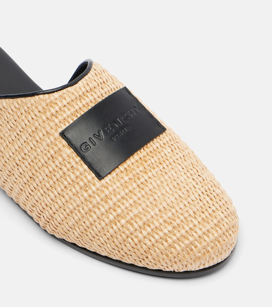 Givenchy - Label leather-trimmed woven mules