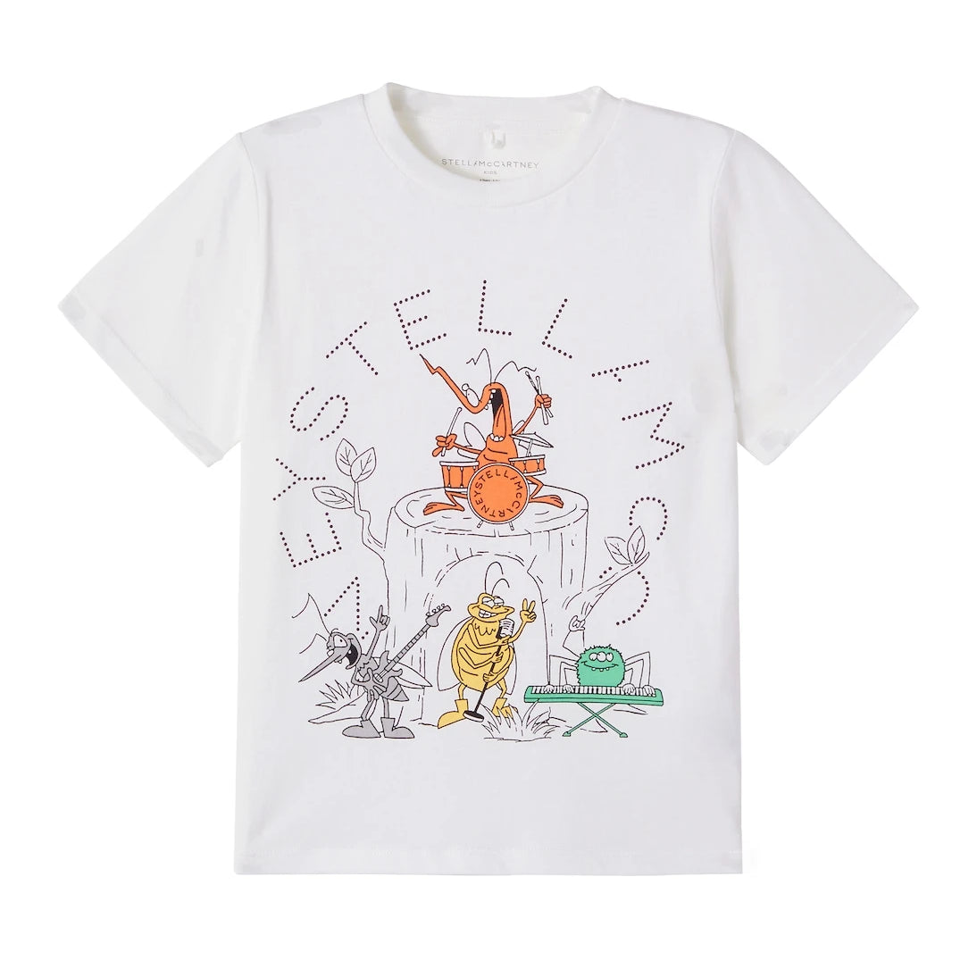 Stella McCartney Kids - تي شيرت من قطن الجيرسيه بطبعة الشعار