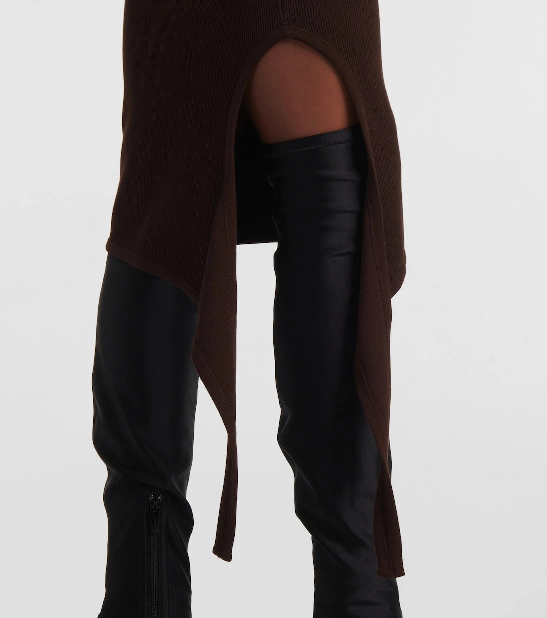 Courrèges - Undressed ribbed-knit midi dress