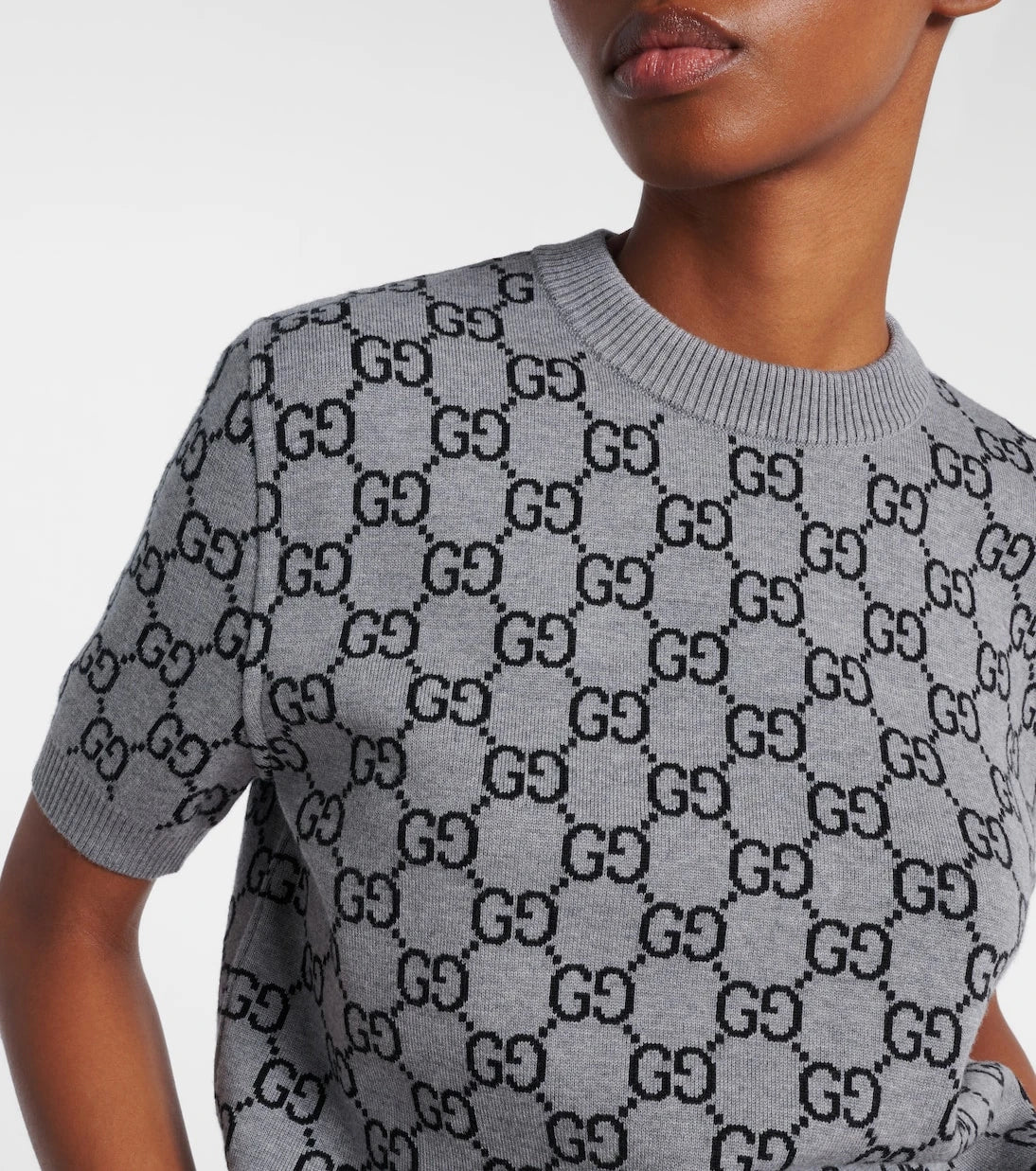Gucci - GG reversible wool-blend top