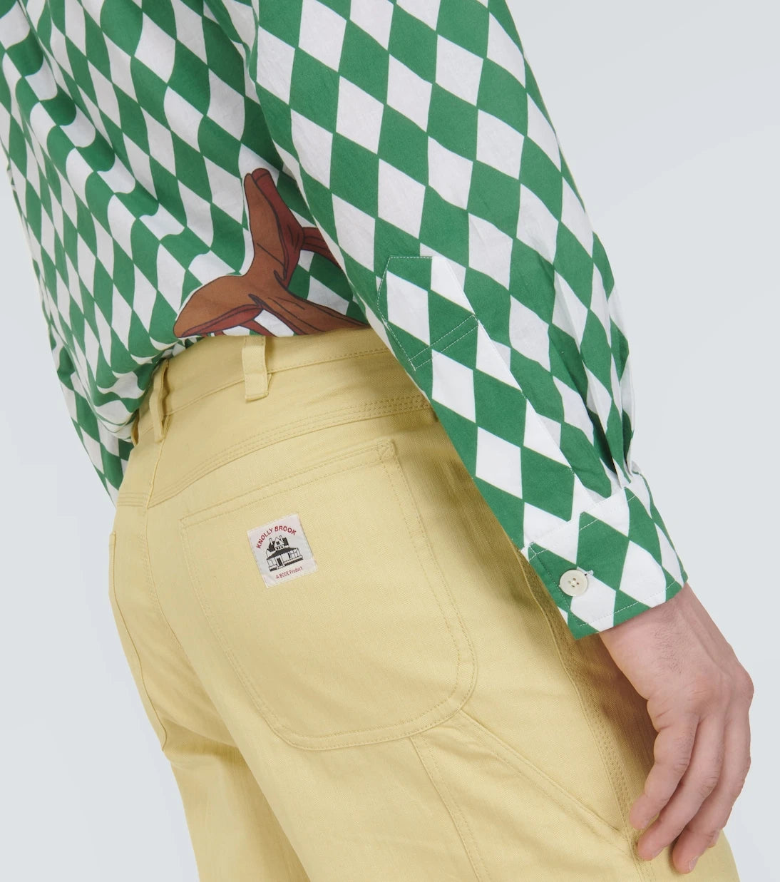 Bode - Brook cotton canvas wide-leg pants
