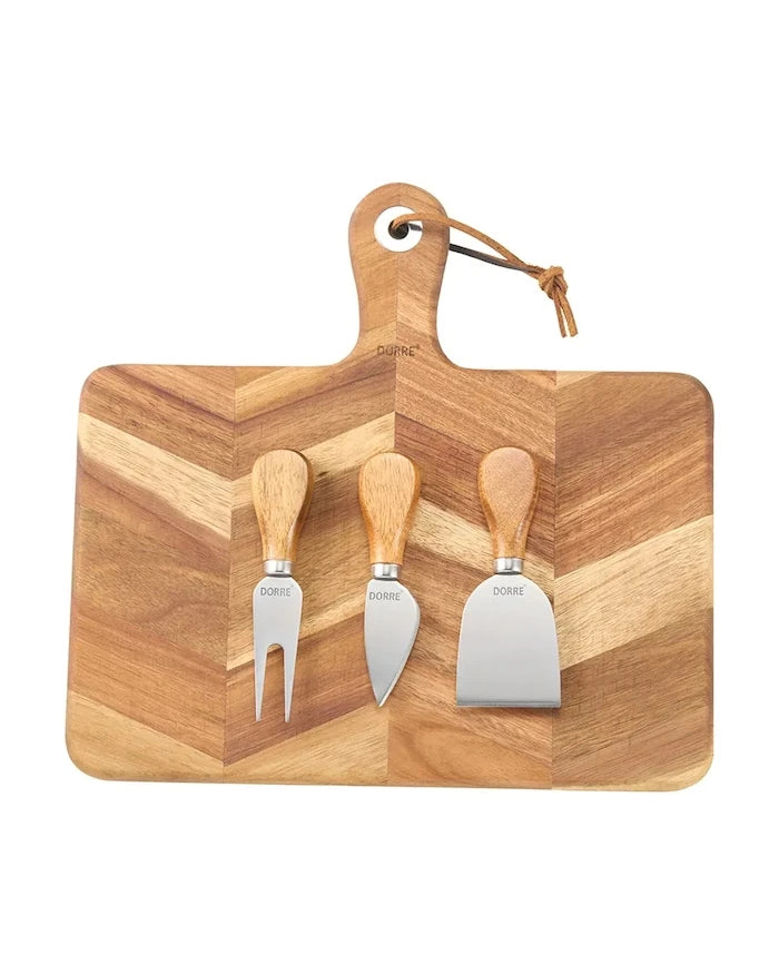 Дъска за сирене с прибори Dorre Ollie 30 x 29 cm 4 elementy
