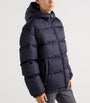 Prada Blue Re-Nylon Logo Puffer Jacket