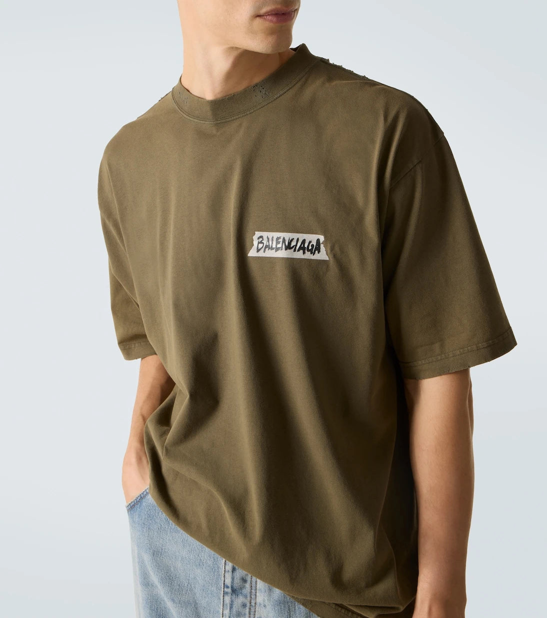 Balenciaga - Logo cotton jersey T-shirt