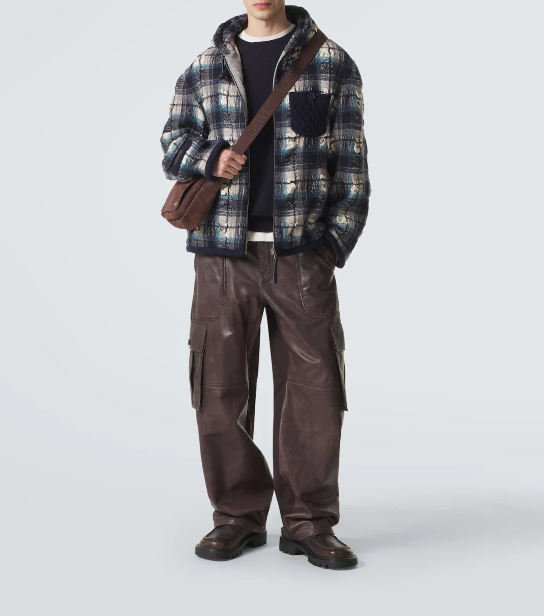Loewe - Plaid wool and linen jacket