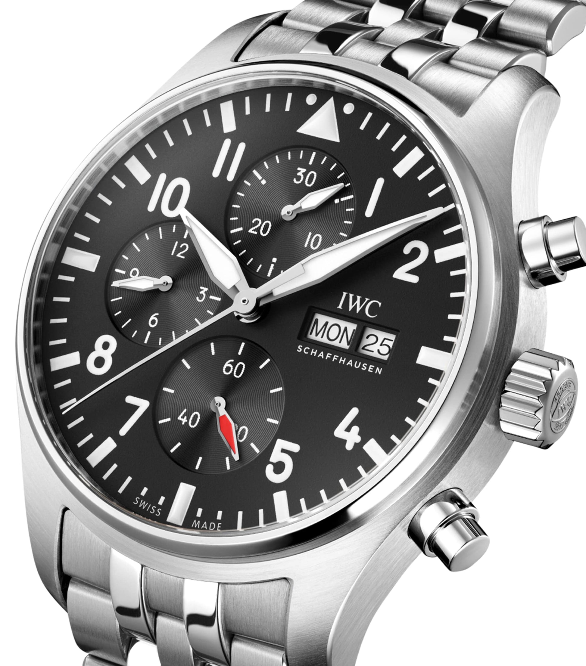 Stainless Steel Pilot's Chronograph Watch 43mm