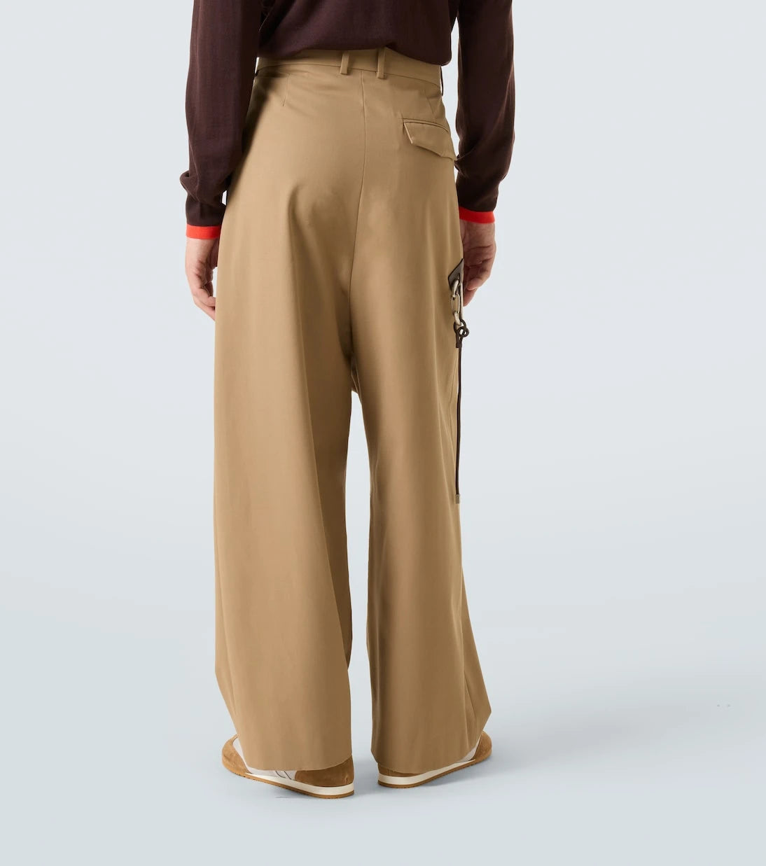 Loewe - Cotton twill wide-leg pants
