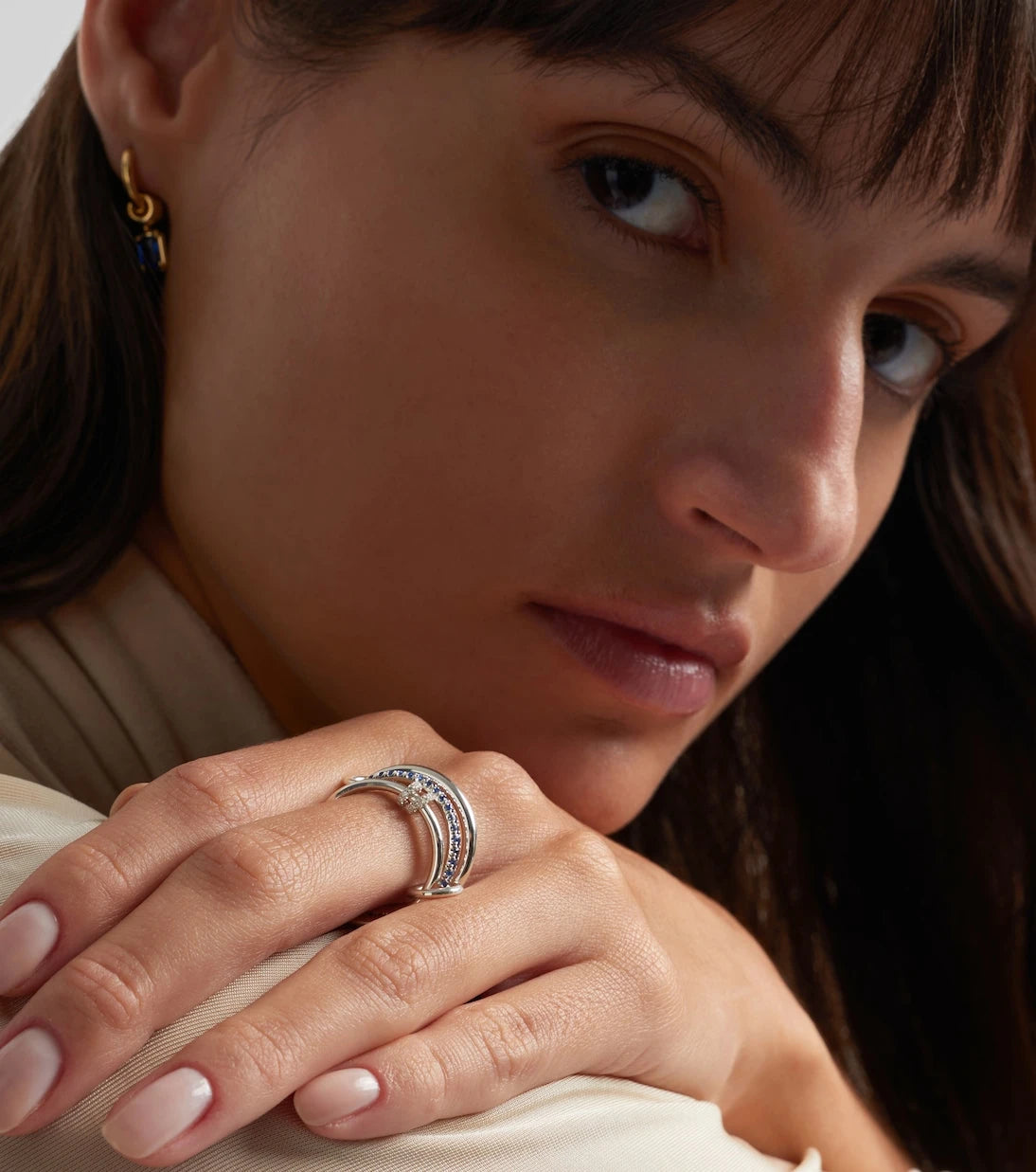Spinelli Kilcollin - Raneth sterling silver ring with sapphires and diamonds