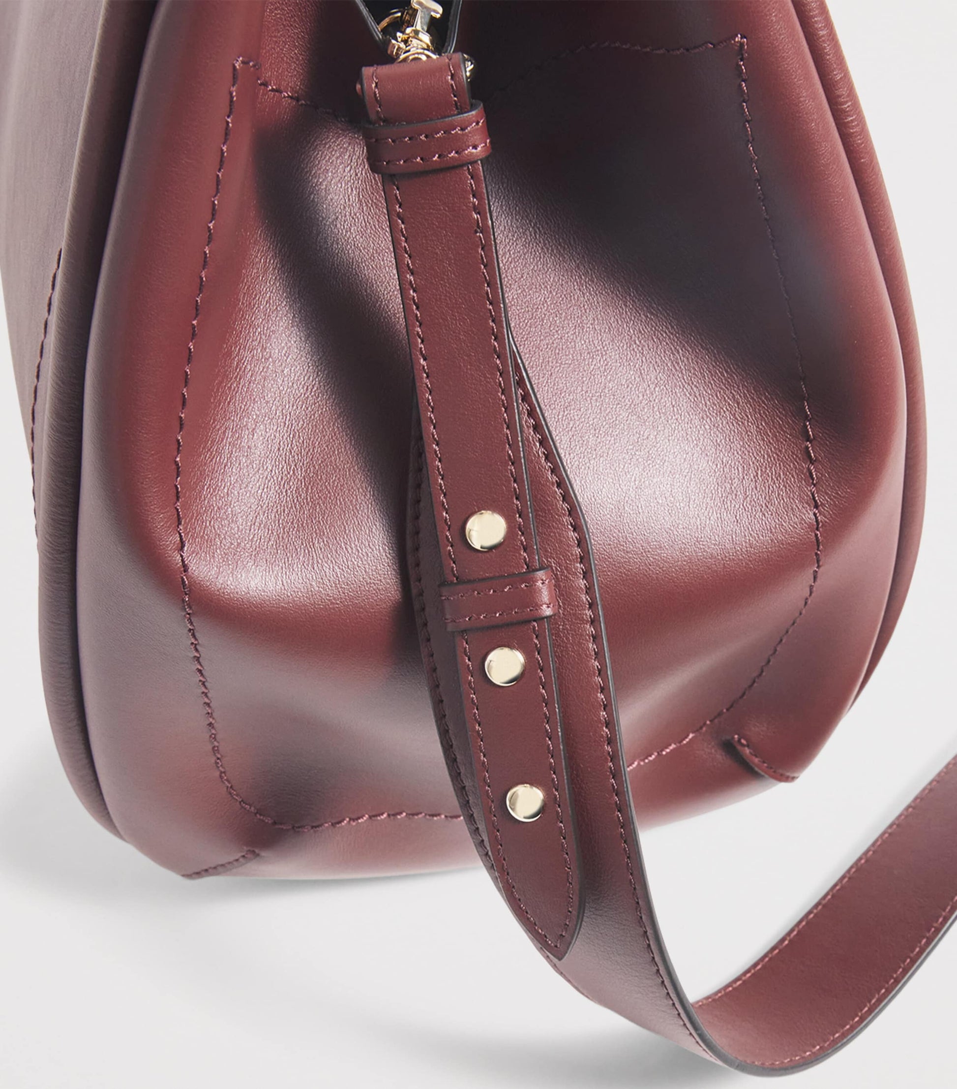 Max Mara Red Small Leather Marine Top-Handle Bag
