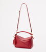 LOEWE Red Small Leather Featherlight Puzzle Top-Handle Bag