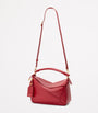 Red Small Leather Featherlight Puzzle Top-Handle Bag