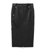 McQueen Black Leather Pencil Midi Skirt