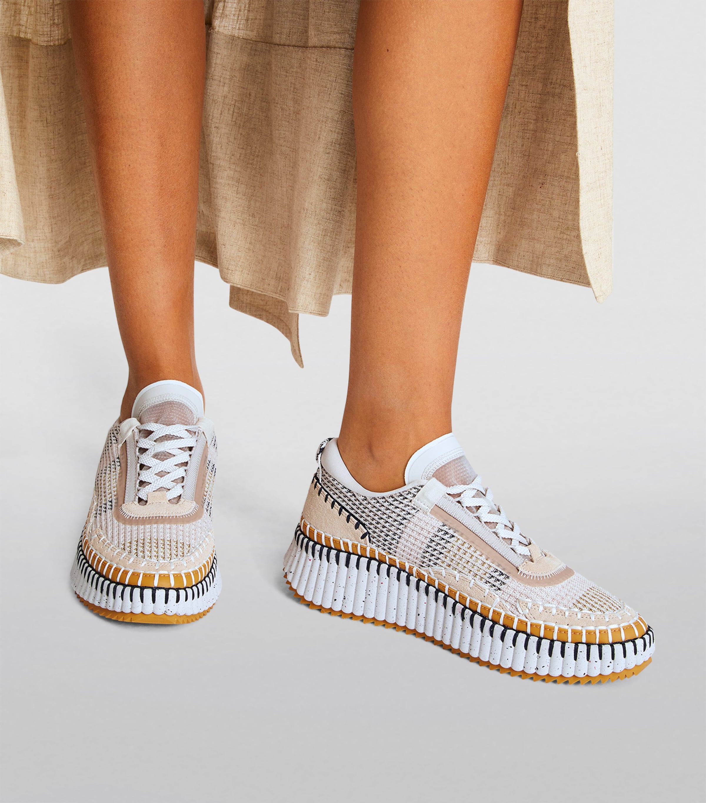 Beige Nama Runner Sneakers