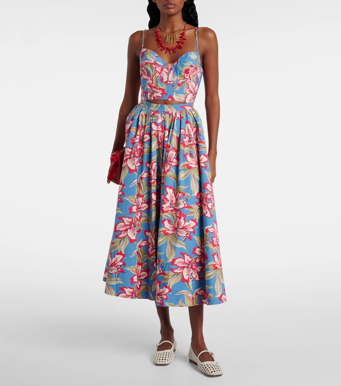 Polo Ralph Lauren - Floral cropped cotton bustier top