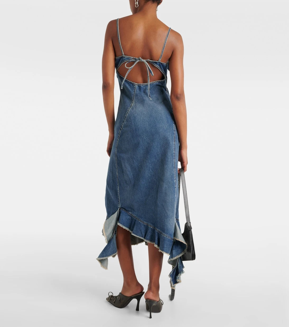 Acne Studios - Delouise ruffled denim midi dress