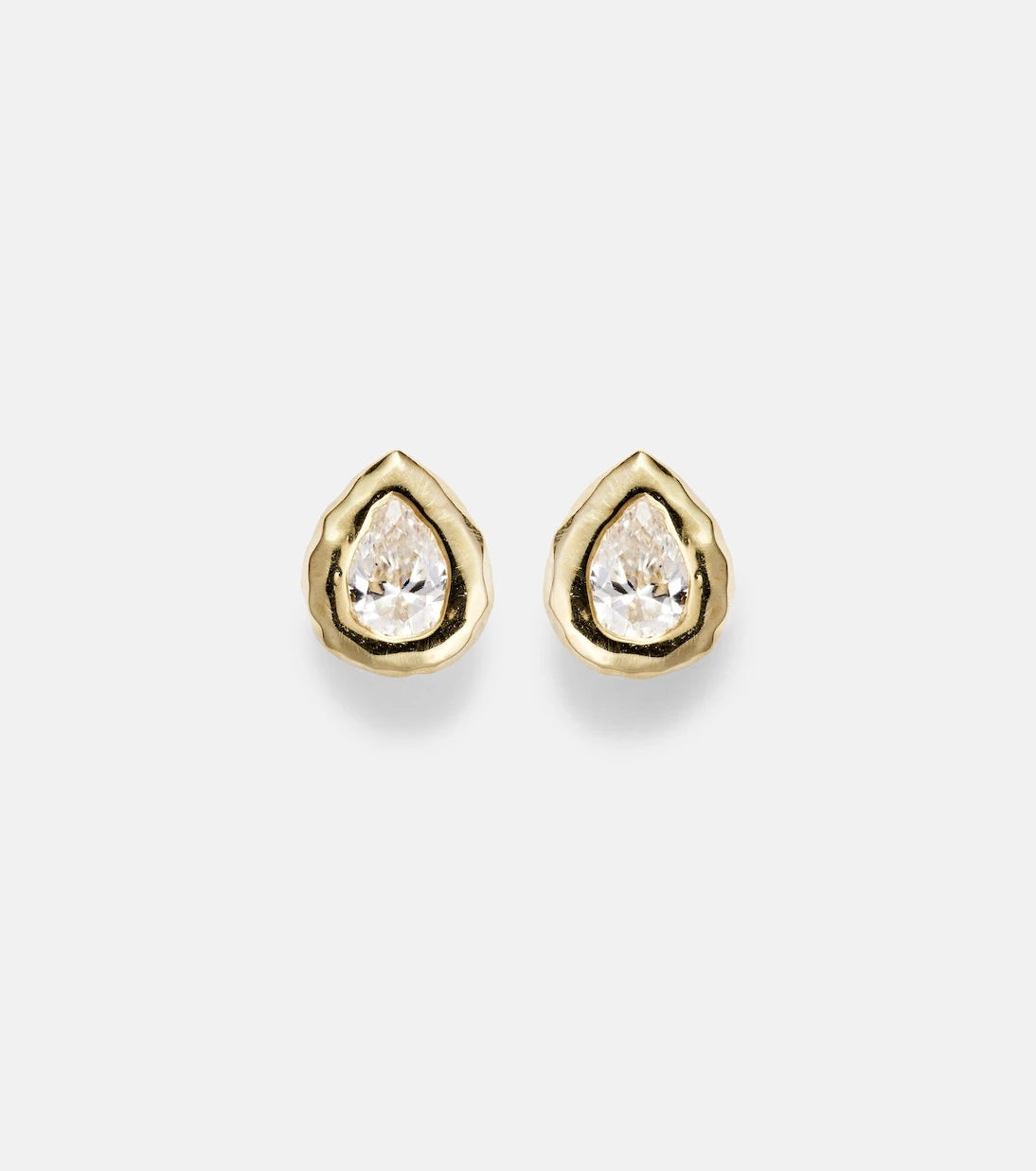Octavia Elizabeth - Nesting Gem 18kt gold earrings with diamonds