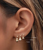 Faceted Pear Threaded Charm Earring (7.5mm)