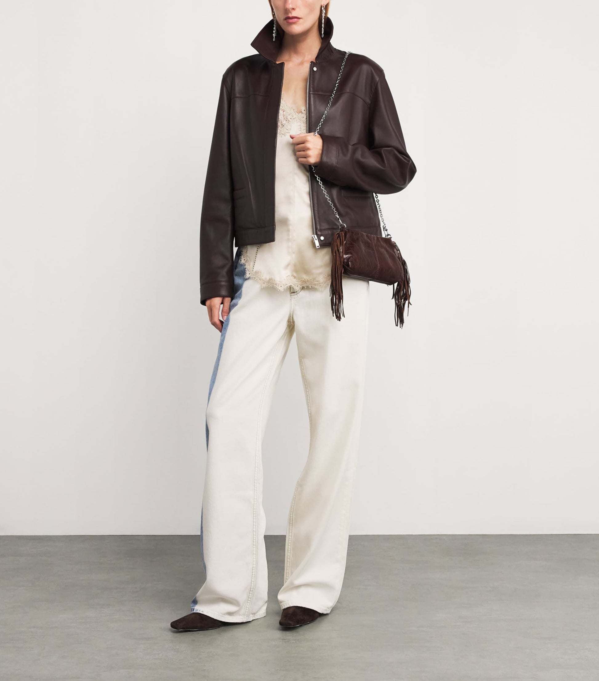 Leather Miss M Clutch Bag