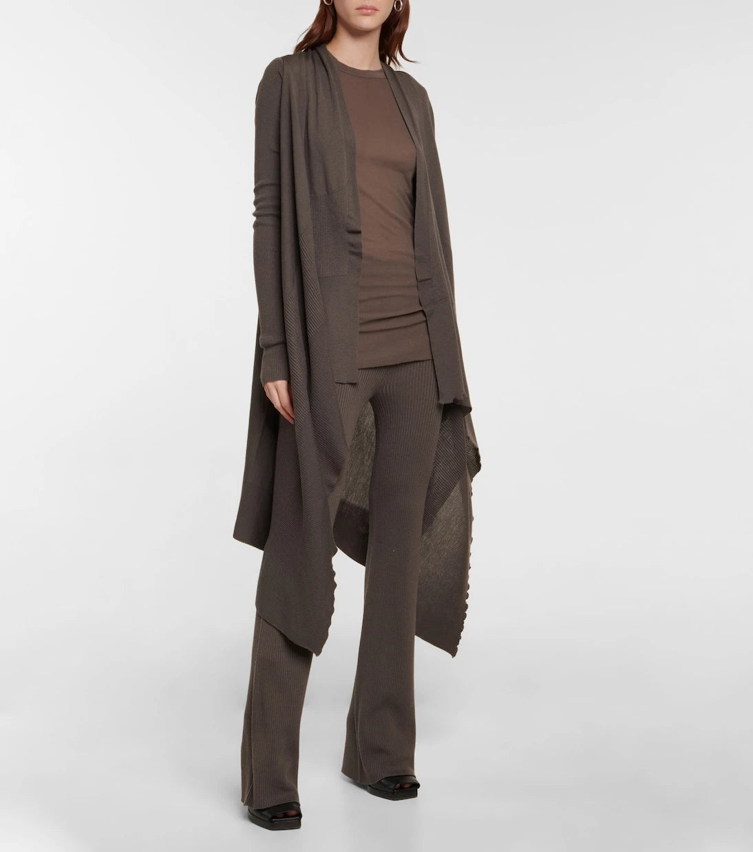 Rick Owens - بنطال من مزيج صوف مضلع