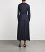 NOMADISSEM Multi Wool-Silk-Cashmere Round-Neck Midi Dress