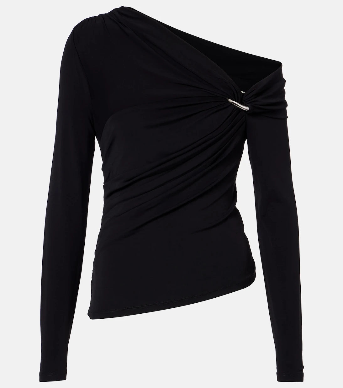 Veronica Beard - Lozea asymmetric ruched jersey top
