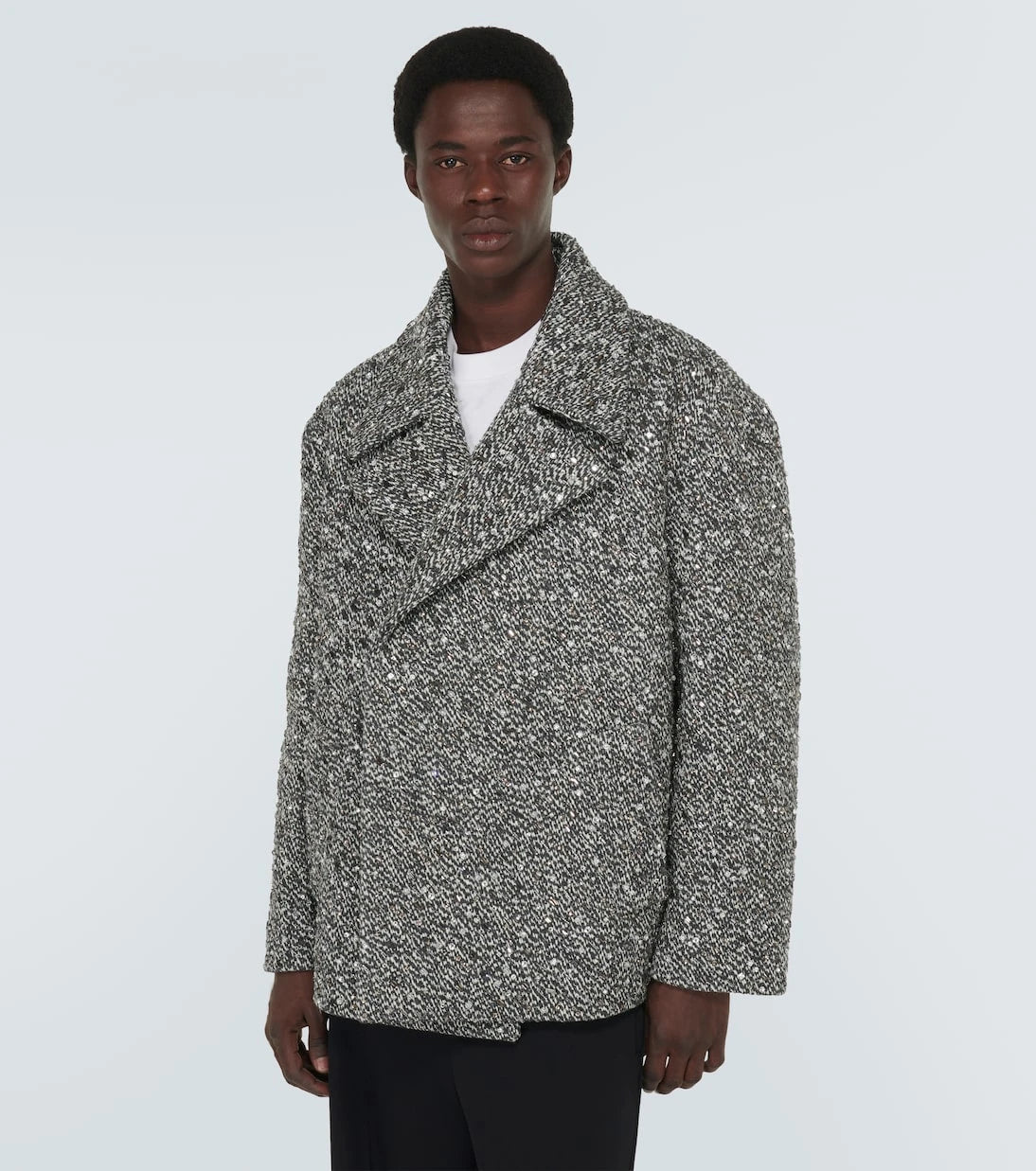 Valentino - Embellished bouclé wool-blend jacket