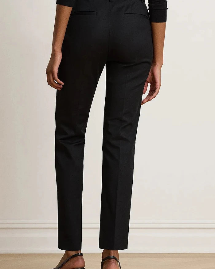 Lauren Ralph Lauren kadın pamuklu elastan slim fit pantolon