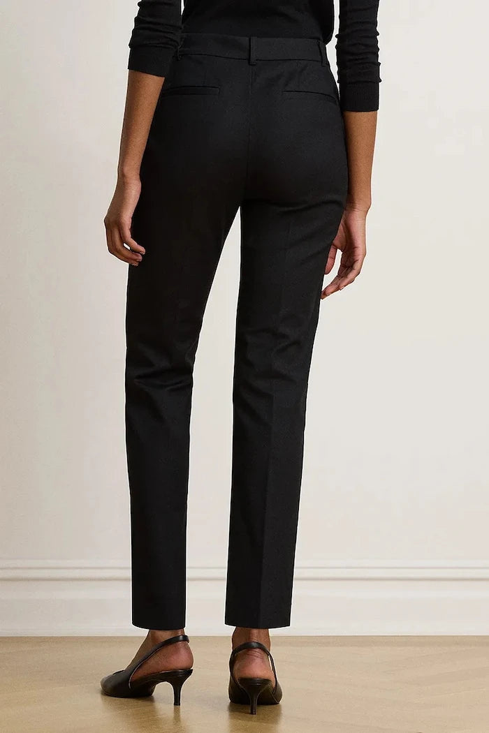 Lauren Ralph Lauren kadın pamuklu elastan slim fit pantolon