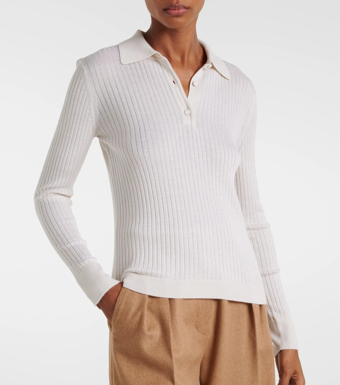 Max Mara - Gitano cashmere and silk polo sweater
