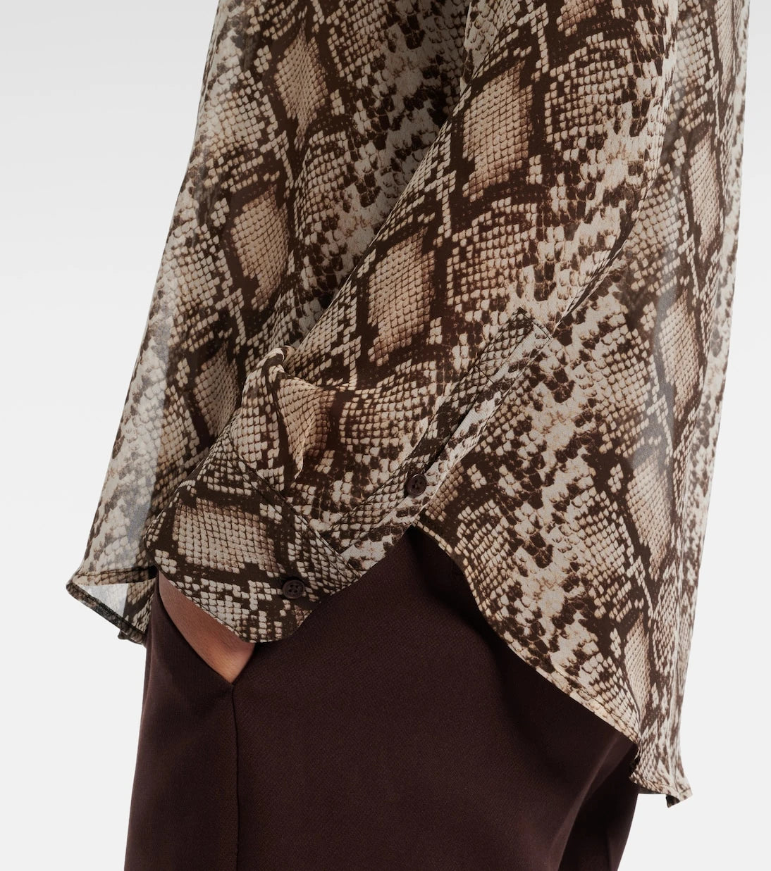 Nili Lotan - Gaia snake-print silk shirt