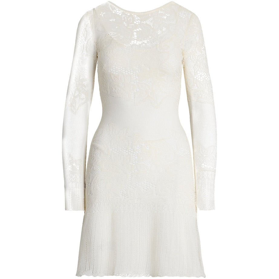 Ralph Lauren Collection White Mulberry Silk Mini Dress