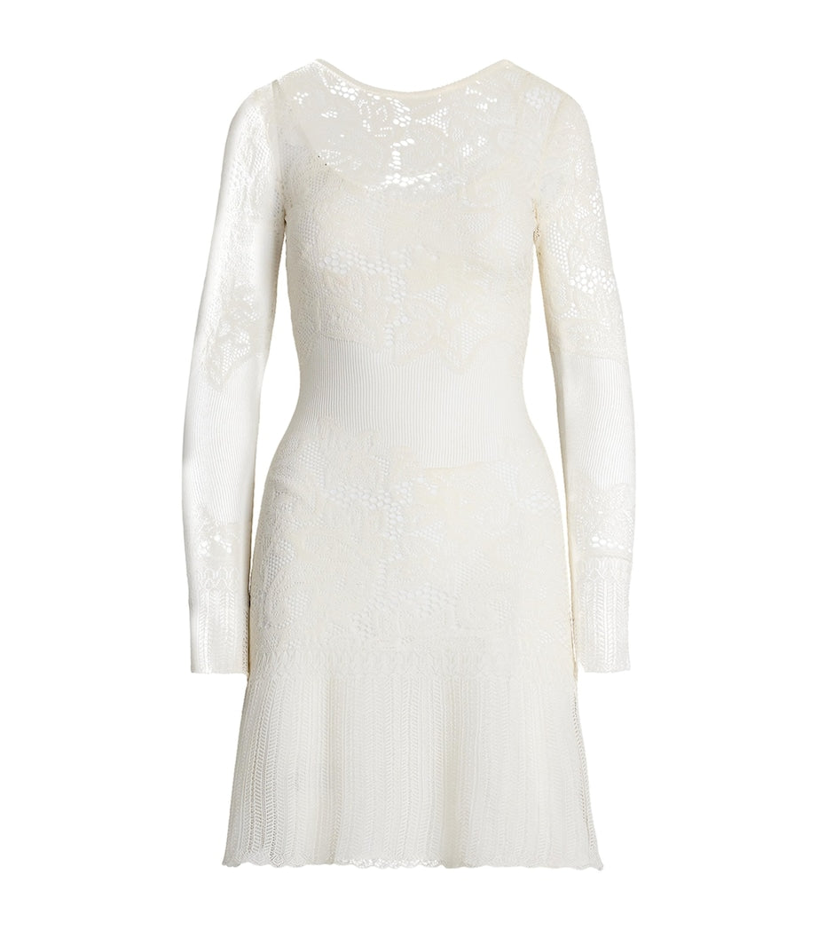 Ralph Lauren Collection White Mulberry Silk Mini Dress