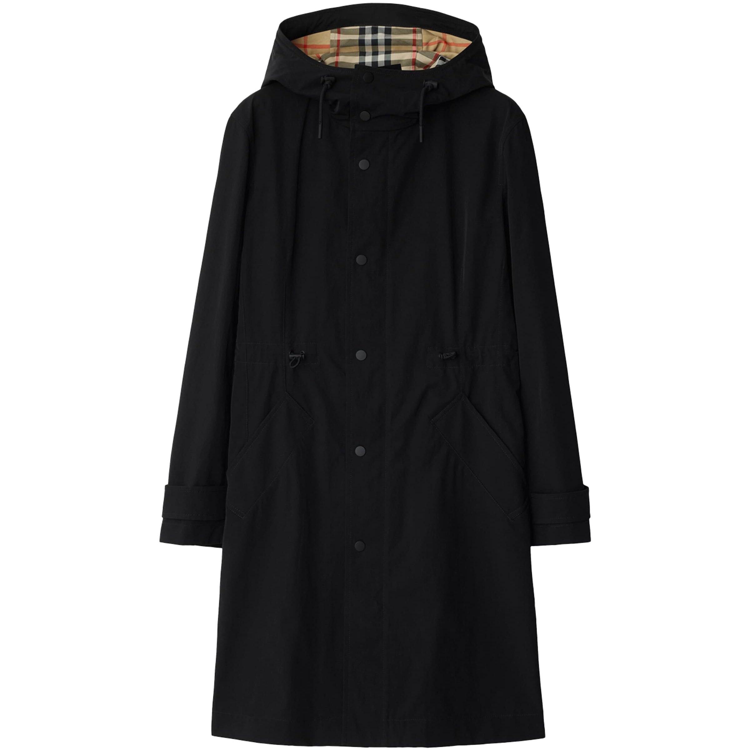 Black Nylon-Cotton Parka Jacket