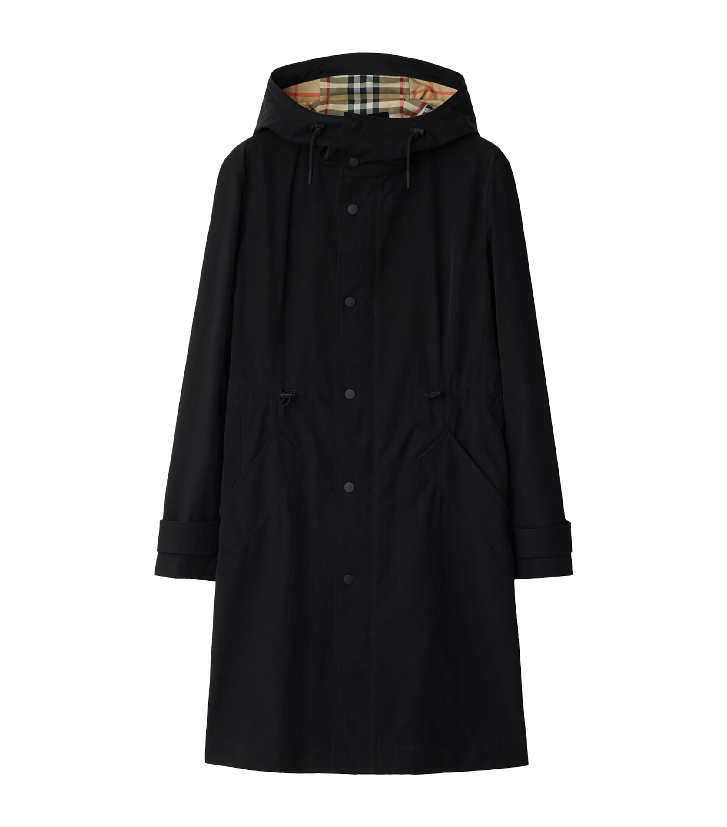 Black Nylon-Cotton Parka Jacket