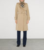 Burberry Yellow Cotton Check-Collar Trench Coat