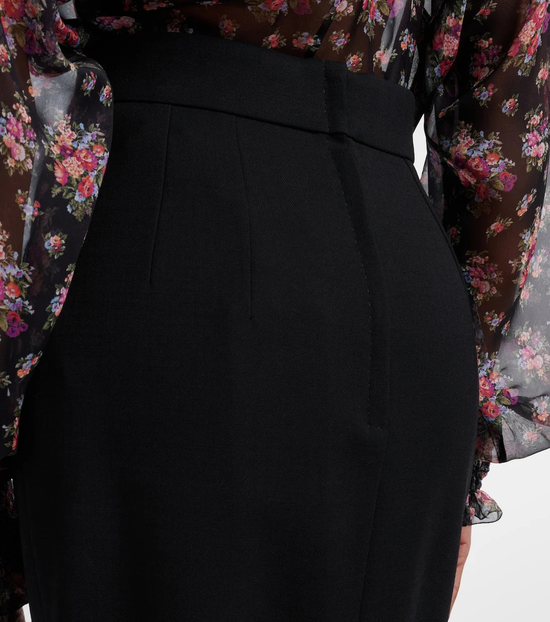 Dolce&Gabbana - تنورة بقصة قلم رصاص من مزيج الصوف