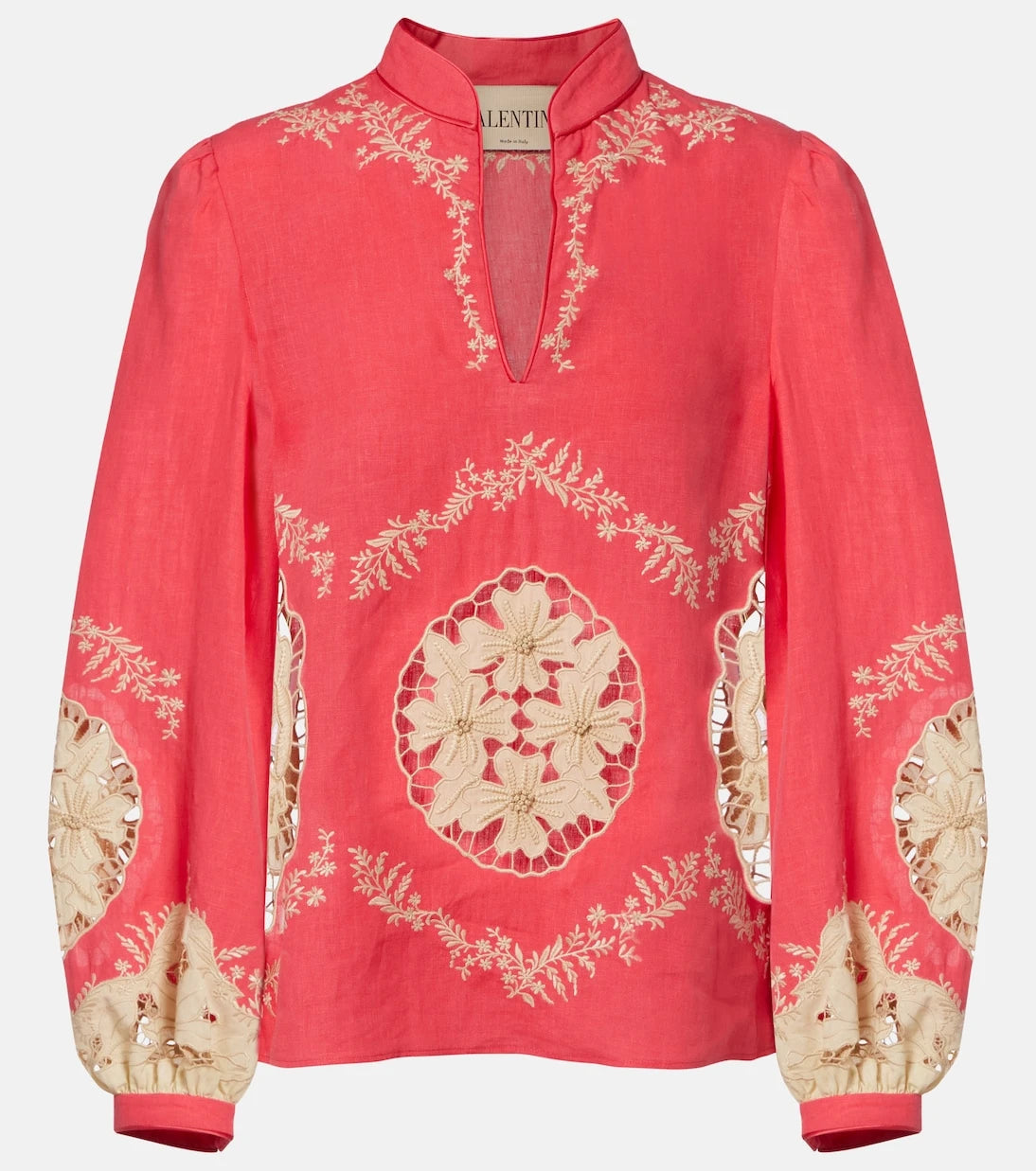 Valentino - Embroidered linen shirt