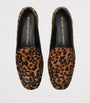 Stuart Weitzman Brown Suede Leopard Brooks Loafers
