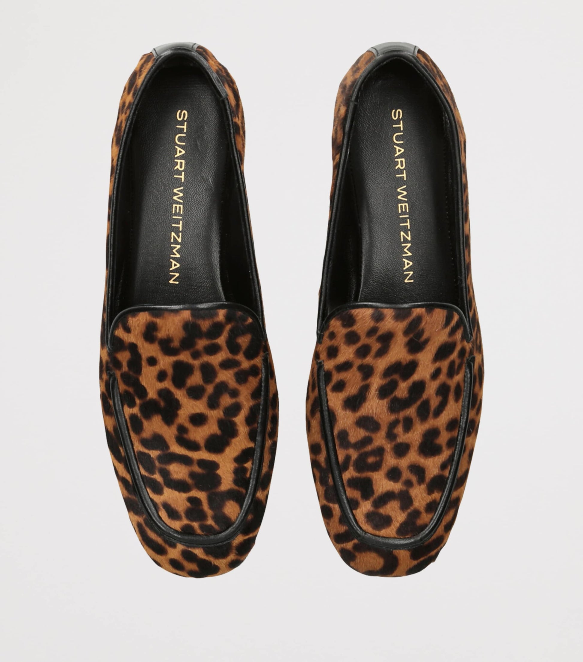 Stuart Weitzman Brown Suede Leopard Brooks Loafers