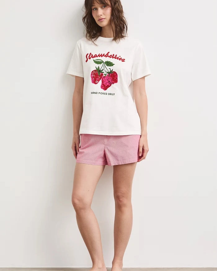 Medicine pamuklu ve elastanlı kadın pijama takımı