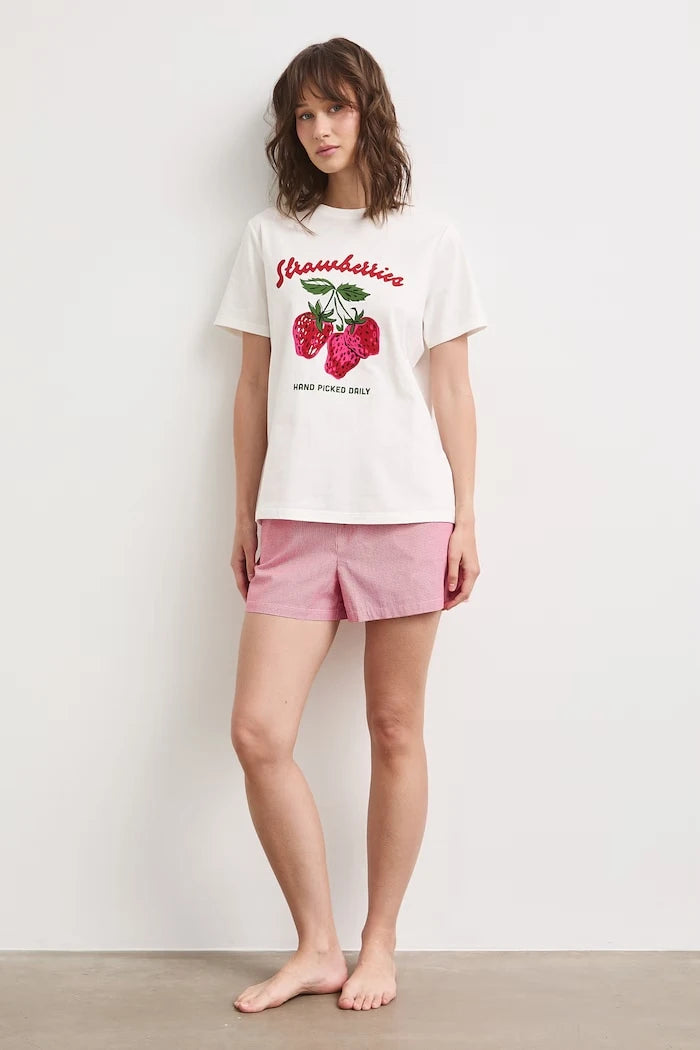 Medicine pamuklu ve elastanlı kadın pijama takımı