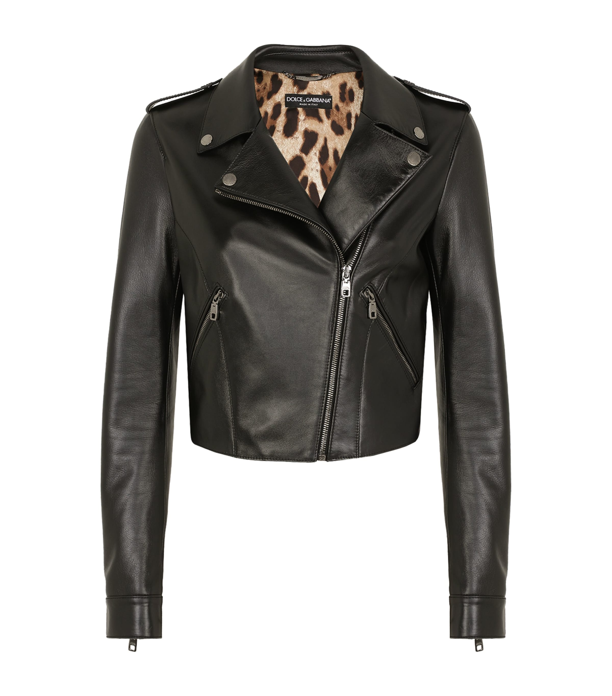 Dolce & Gabbana Multi Leather Biker Jacket