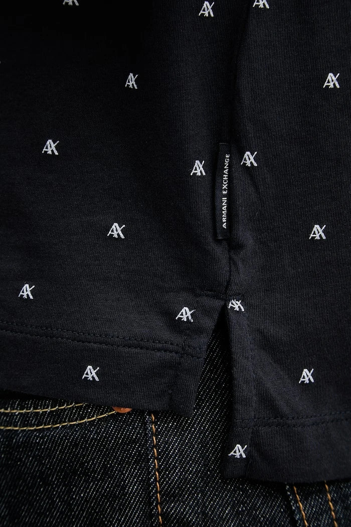 Armani Exchange тениска с яка мъжка от памук